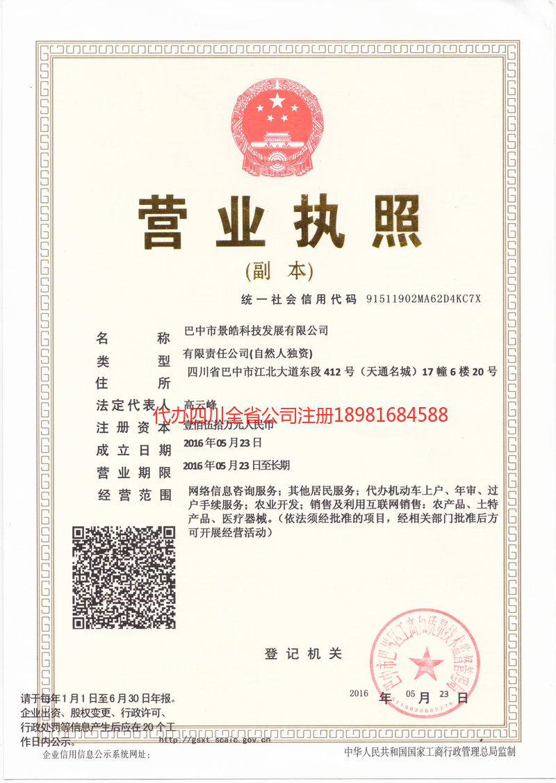 丽水丽水景皓科技发展有限公司